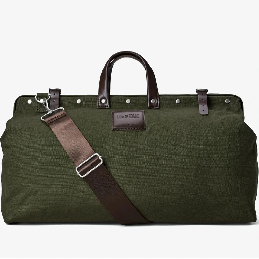 Line of Trade Canvas Weekender Bag. Green